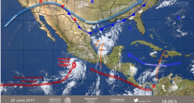 Dora se convierte en huracán categoría 1 en el Pacífico