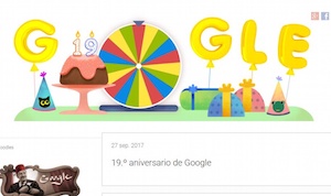 Google celebra sus 19 años con mini juegos