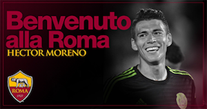 Héctor Moreno firma con la Roma