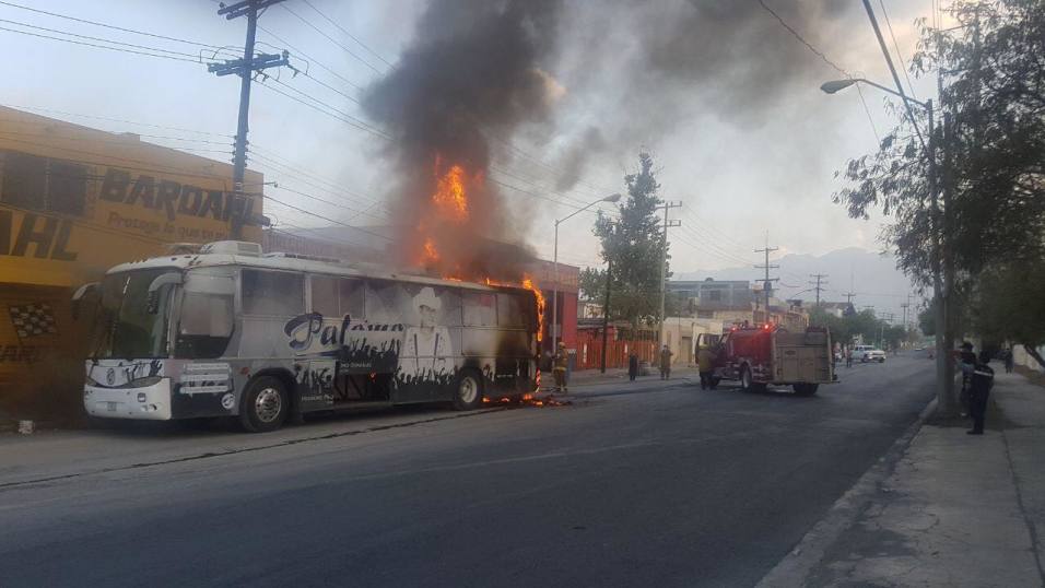 Así quedó el autobús del Grupo Palomo tras incendio