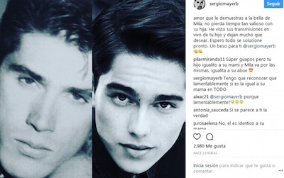 Sergio Mayer lamenta que su hijo se parezca en todo a Bárbara Mori