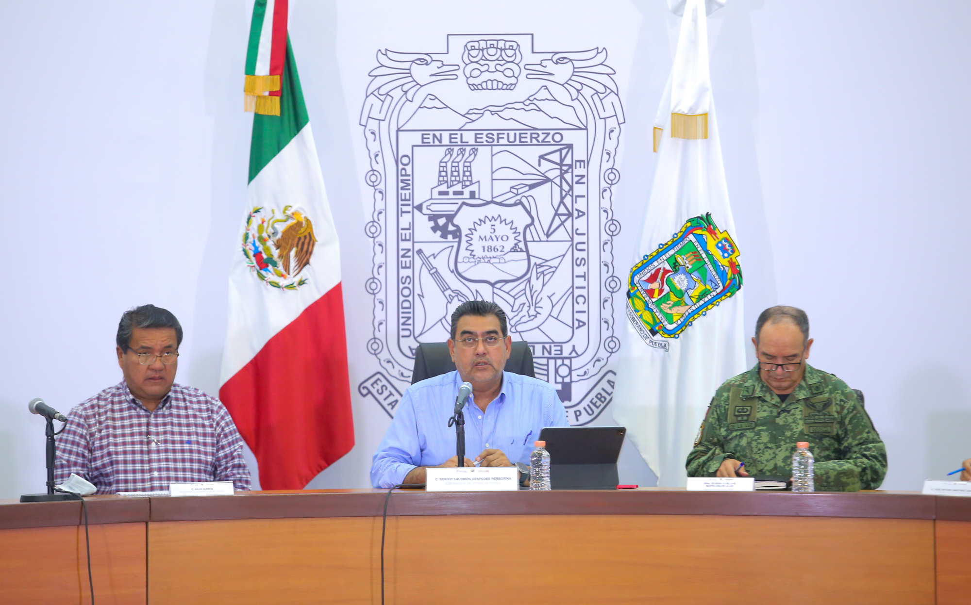 Con federación y municipios, gobierno de Puebla fortalece prevención ante actividad del Popocatépetl: Sergio Salomón