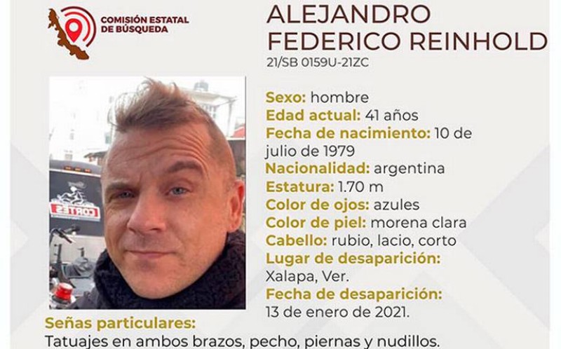 Argentino desapareció en Xalapa; embajada pide ayuda para localizarlo