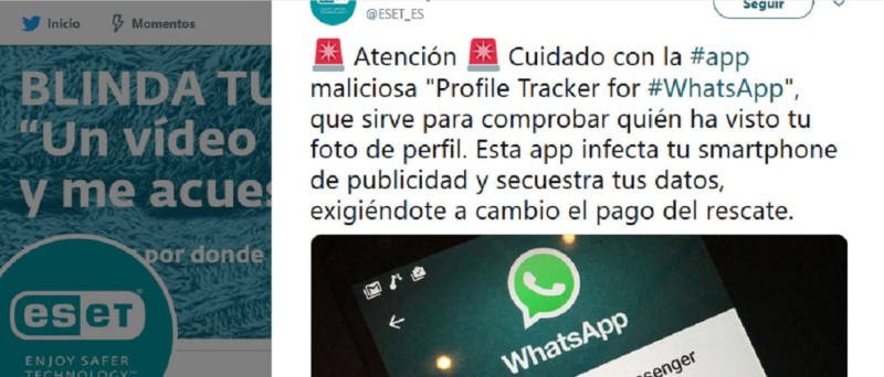 Una ‘app’ para averiguar quién ve tu foto de perfil en Whatsapp roba datos personales e infecta el móvil