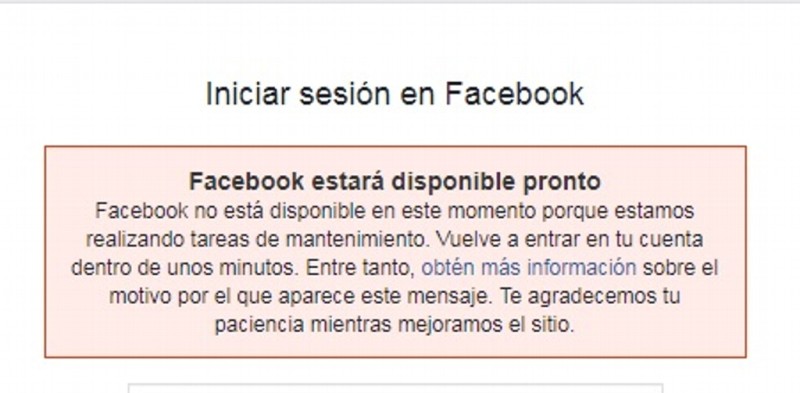 ¡Se cae Facebook!